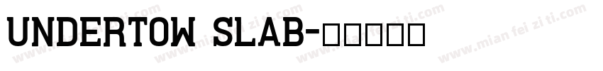 Undertow Slab字体转换